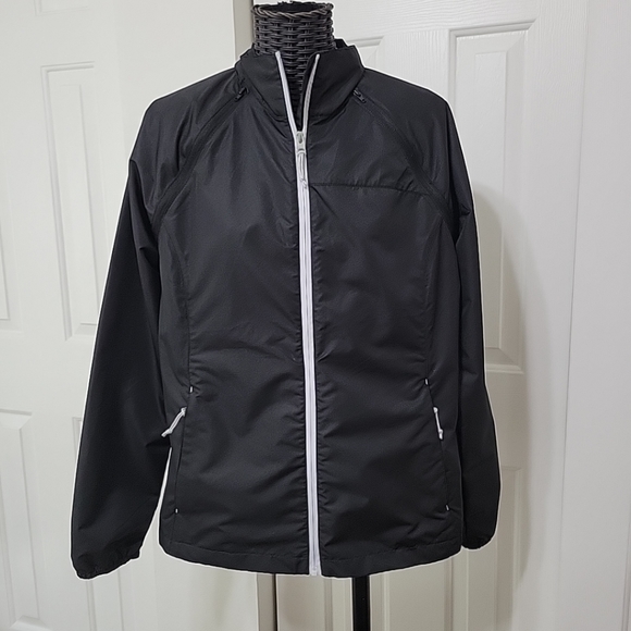 Izod Golf 2 In One jacket/vest Woman's Size L Black NWOT - Picture 1 of 13